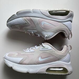 Nike Women's Air Max 200 Light Pink Soft White Sneakers Size 9